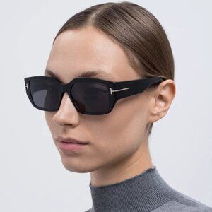 NEW TOM FORD SUNGLASSES SILVANO-02 TF989 01A BLACK WOMEN EYEWEAR FT0989/S 01A